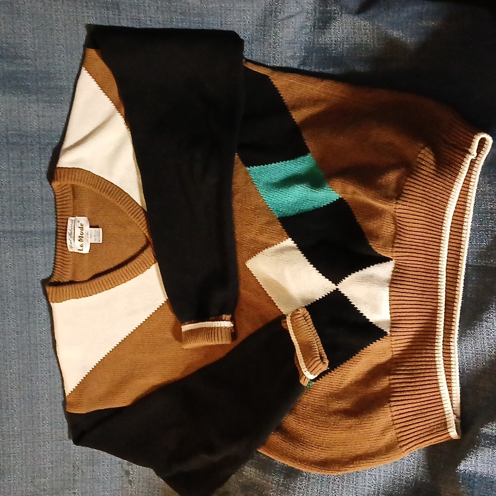 La Mode Hard intarsia knit sweater